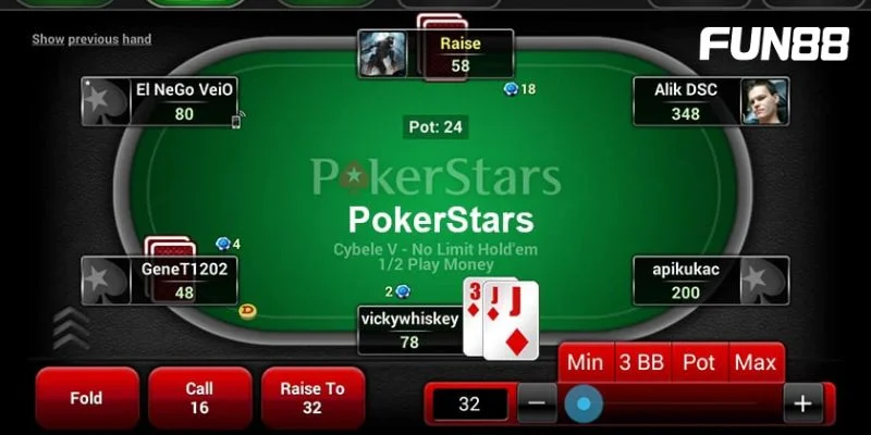Bí kíp chơi Poker tại bàn cực Fun88 thắng đậm ăn hết tiền nhà cái.
